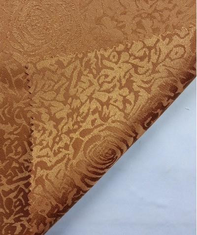 TB-FDN  提花桌布  枱布 100％滌  散花牡丹-咖啡  花瓣紋 正面照